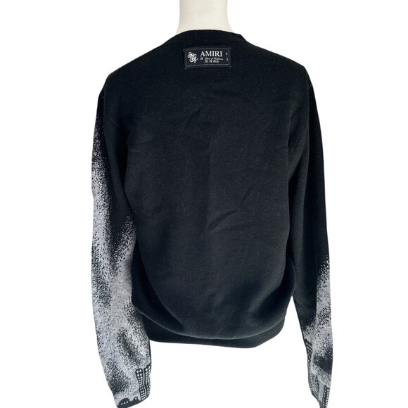 Amiri Spotlight Crewneck in Black Medium New Mens Wool Knit Sweater - Picture 8 of 15